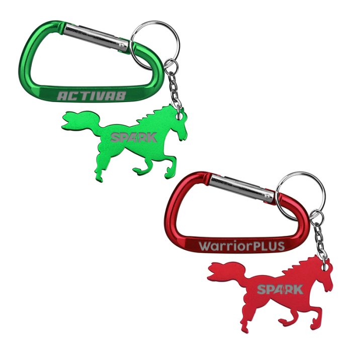 Customized Horse Shape Key Chains and Carabiner