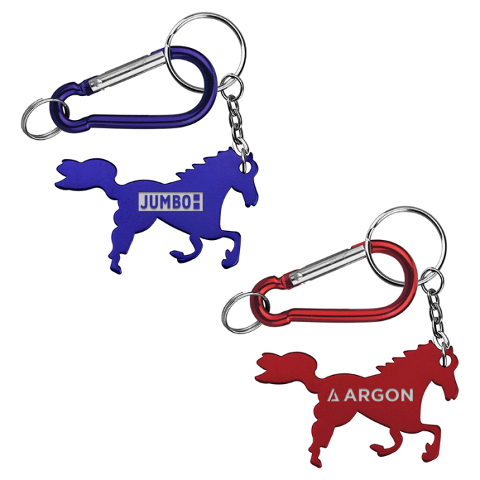 Customized Horse Shape Key Chains and Carabiners