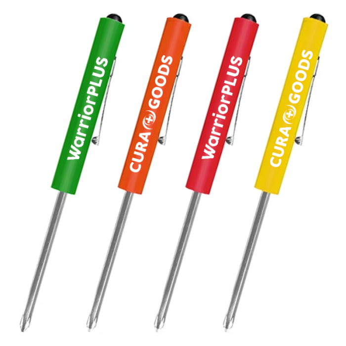 Customized Jumbo Pocket Pen Screwdrivers With Reversible Bit