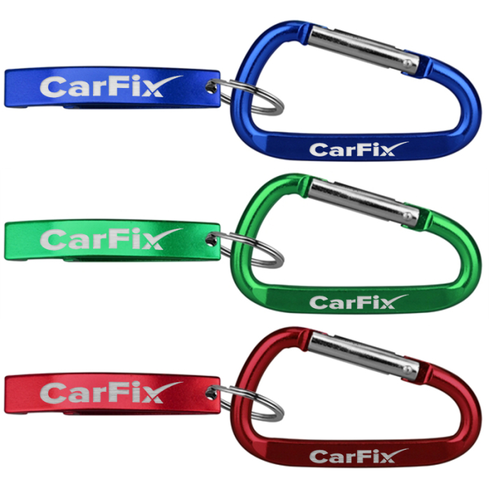 Customized Jumbo Size Bottle Opener Keychains with Carabiner