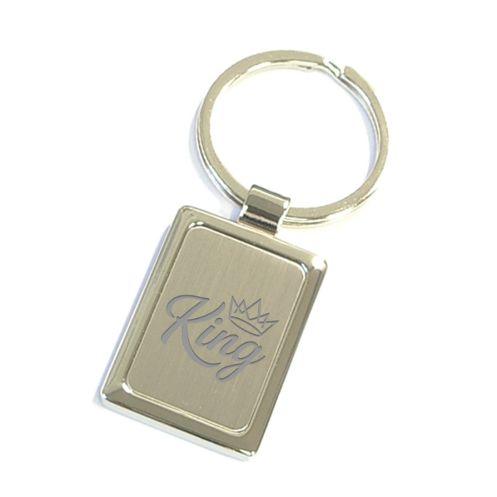 Customized Rectangular shape Chrome Metal Key Holders