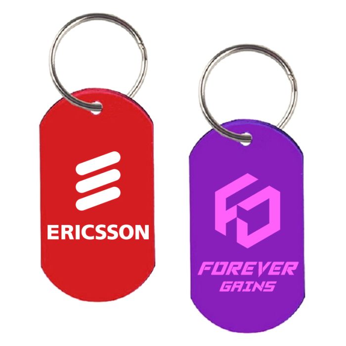 Imprinted Aluminum Dog Tags and Key Holders