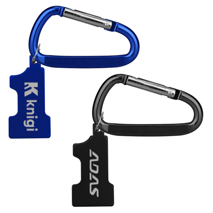 Imprinted Aluminum Key Holders and Dog Tags with Carabiner