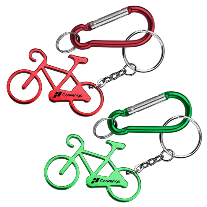 Imprinted Bicycle Shape Bottle Opener Key Chains