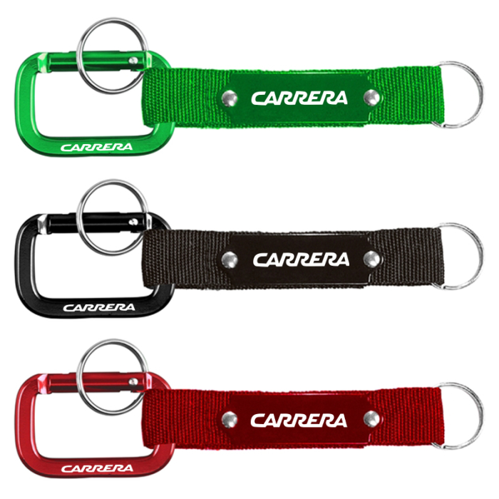 Imprinted Carabiners with Strap and Plate