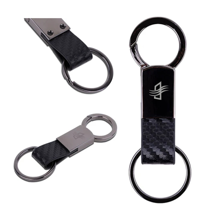 Imprinted CarbonGrip Belt Hook Keychains