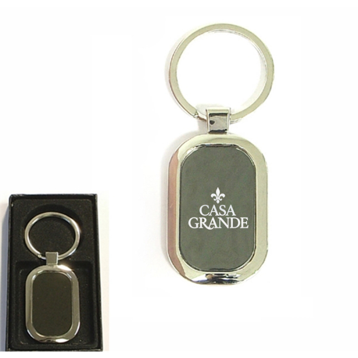 Imprinted Chrome Metal Key Holders and Gift Case