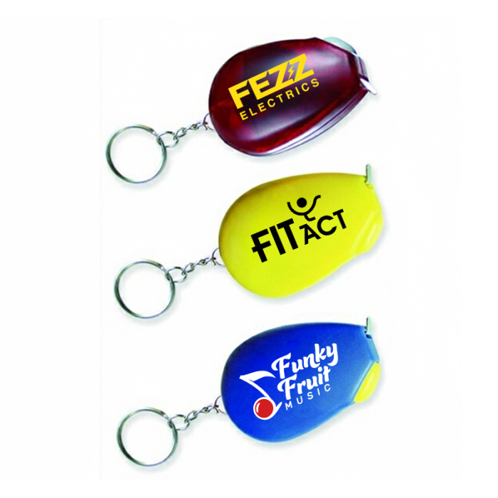 Imprinted Computer Mouse Shape Tape Measure Key Chains
