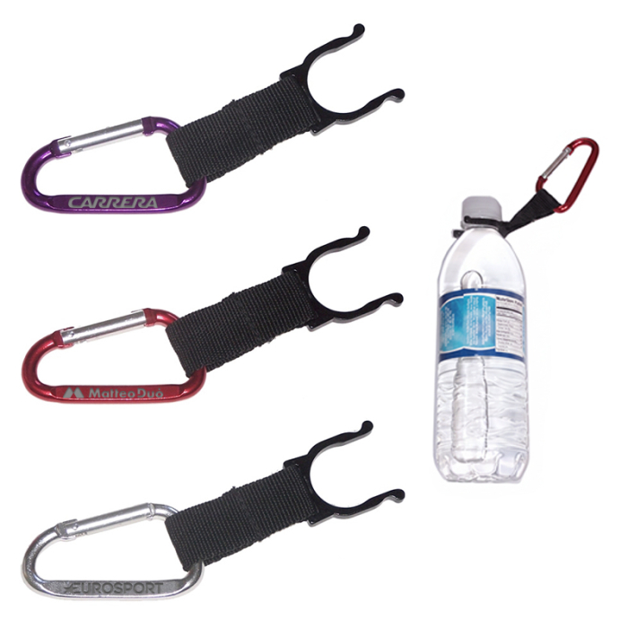 Imprinted Water Bottle Holders with Carabiner