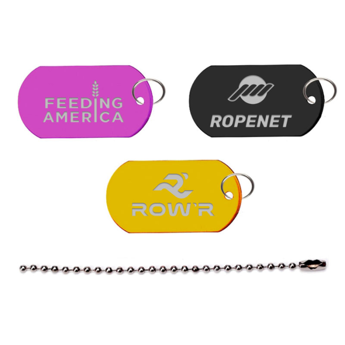 Personalized Aluminum Key Holders and Dog Tag