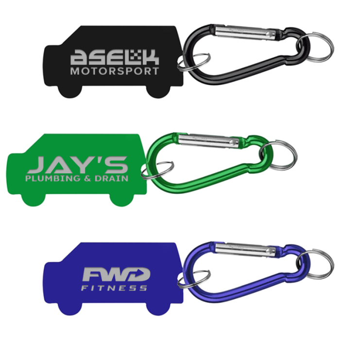 Personalized Aluminum Key Holders and Dog Tags with Carabiner