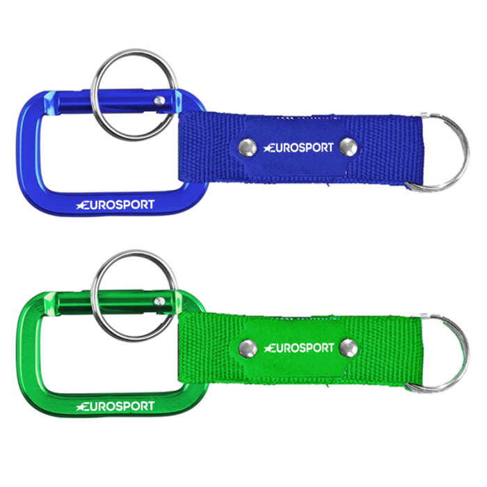 Personalized Carabiners with Strap and Plate