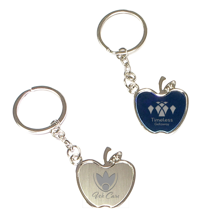 Personalized Chrome Metal Key Holders with Gift Case