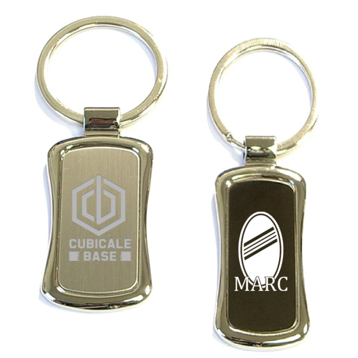 Personalized Chrome Rectangular Metal Key Holders