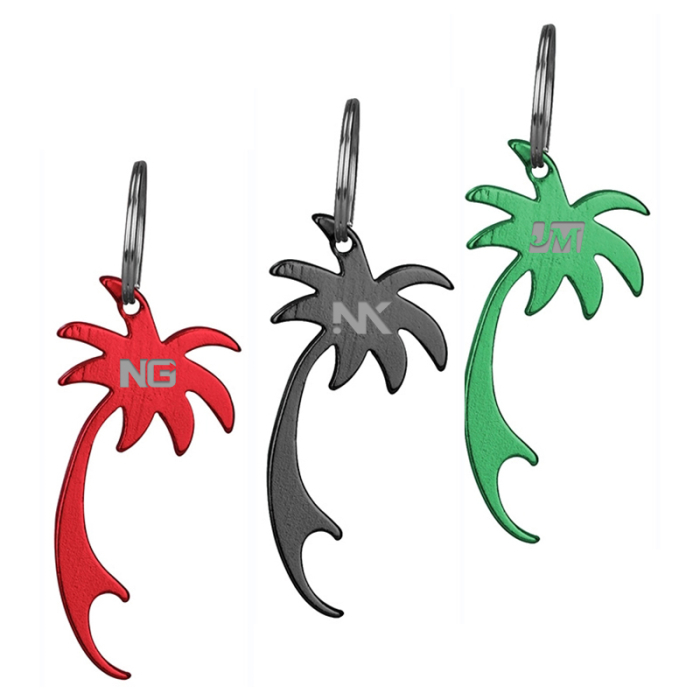 Personalized Coconut Palm Tree Shaped Bottle Opener Key Holders