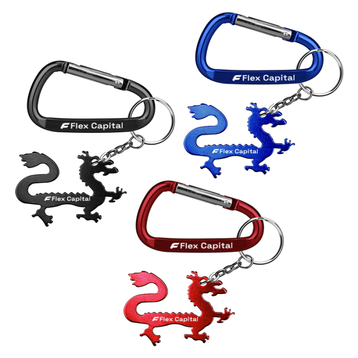 Personalized Dragon Shape Bottle Openers with Key Chain and Carabiner