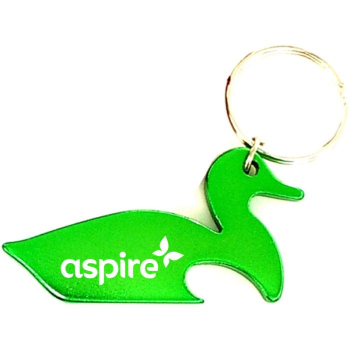 Personalized Duck Shape Bottle Opener Key Chains