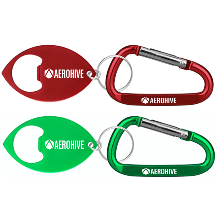 Personalized Football Shaped Bottle Openers with Key Ring and Carabiner