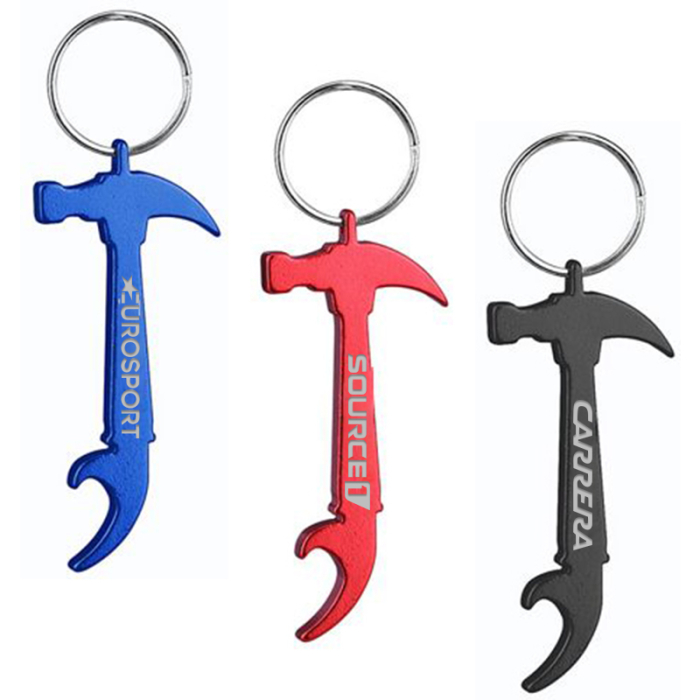 Personalized Hammer Shaped Bottle Opener Key Holders
