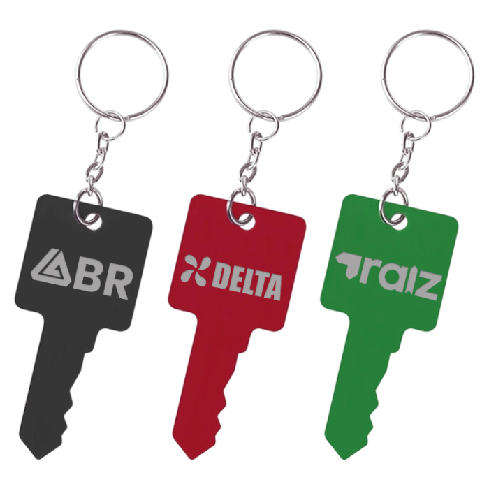 Personalized Key Shaped Metal Tag Rings