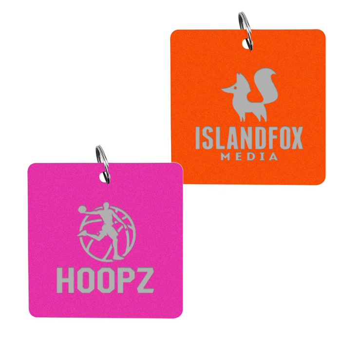 Personalized Large square Aluminum Key Holders and Dog Tag