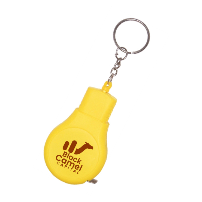 Personalized Light Bulb Shape Tape Measure Key Chains