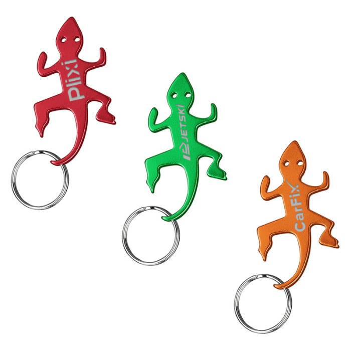 Personalized Lizard Shaped Bottle Opener Key Holders
