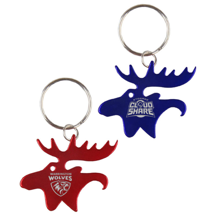 Personalized Moose Shape Bottle Opener Key Chains