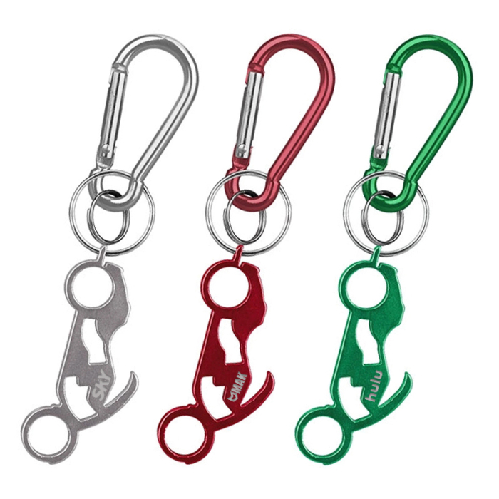 Personalized Motorcycle Shaped Bottle Opener Key Holders and Carabiner