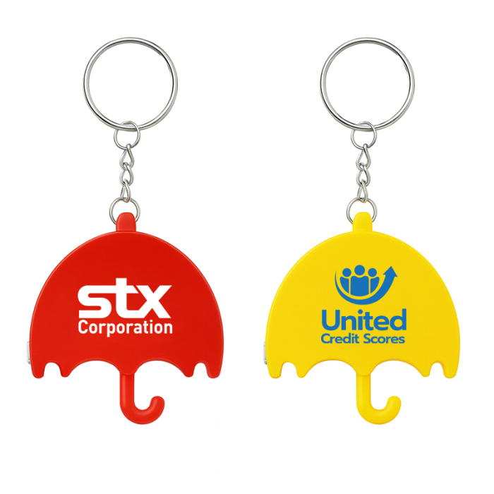 Personalized Umbrella Shape Tape Measure Key Chains