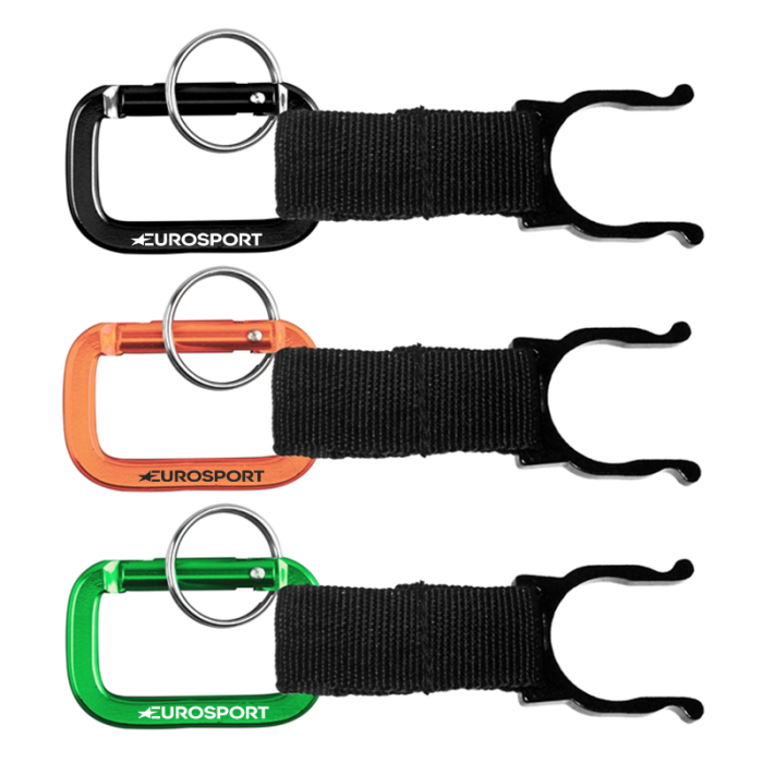 Promotional Carabiners with Strap and Bottle Holder