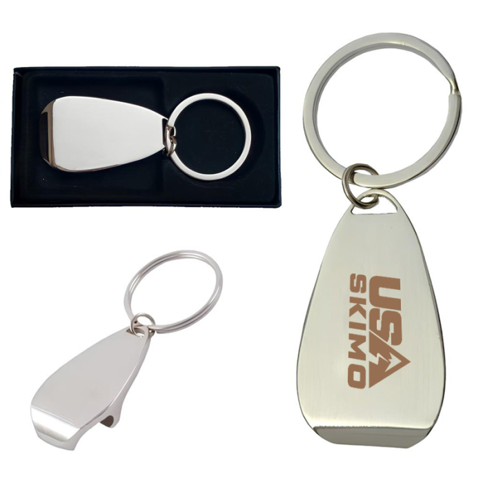 Promotional Chrome Bottle Openers with Key Ring and Gift Case