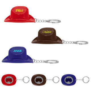 Cowboy Hat Bottle Opener Keychains