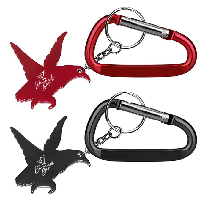Promotional Eagle Shape Bottle Opener Key Chains and Carabiner