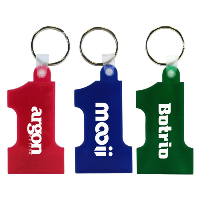 Promotional Number One Key Fobs