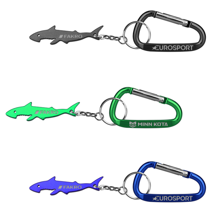 Promotional Shark Shape Keychains with Carabiner
