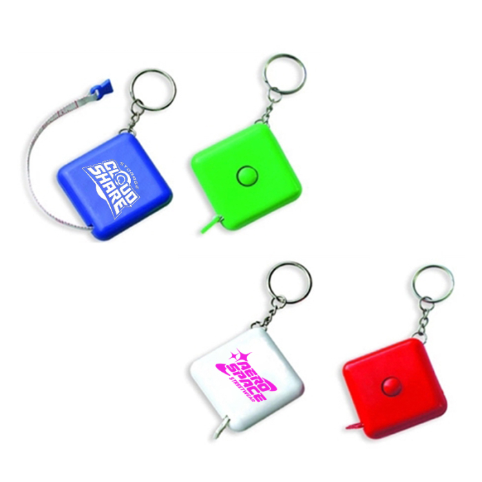 Promotional Square Tape Measure Key Chains