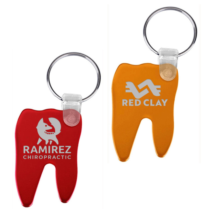 Promotional Tooth Shaped Metal Key Holders