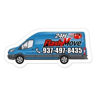 3.34x1.49 Van Shaped Business Card Magnets - 20 Mil Indoor