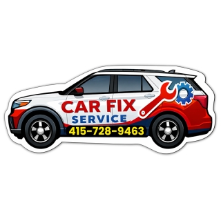 3.79x1.57 SUV Shaped Business Card Magnets - 20 Mil Indoor