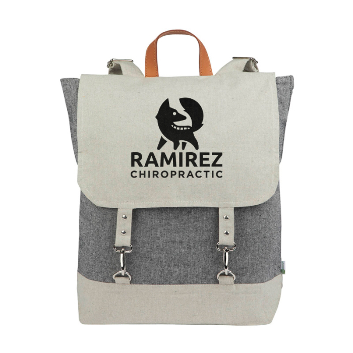 8 Oz Promotional Renew IV Recycled Cotton Backpacks