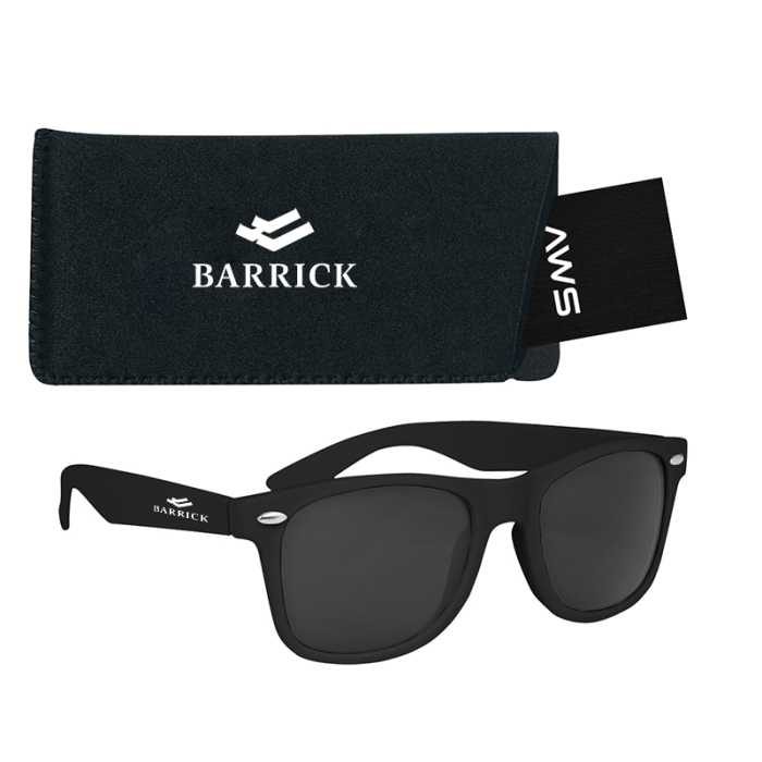 AWS Personalized Velvet Touch Malibu Sunglasses with Pouch