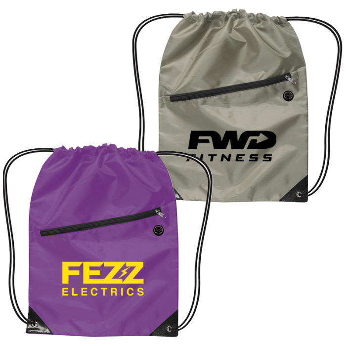 Custom Drawstring Backpacks with Zipper