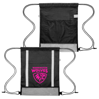 Game Time rPET Reflective Drawstring Bags
