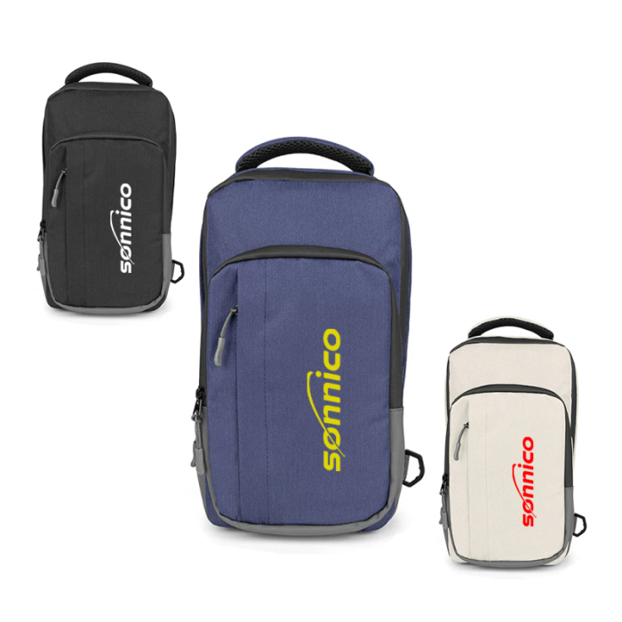 Custom Printed Ocean Plastic Two Tone Ripstop Sling Bags