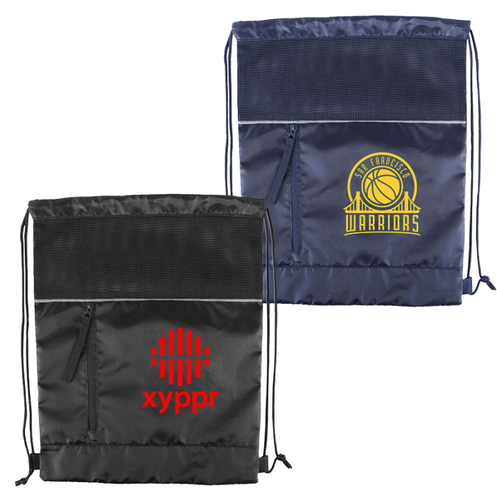 Custom Printed RPET Mesh Drawstring Backpacks