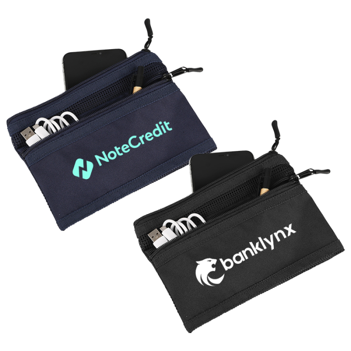 Custom RPET Mesh Tech Pouches