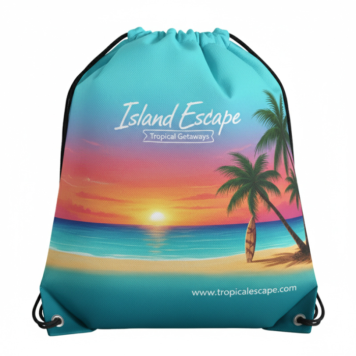 Custom Sublimated Non-Woven Drawstring Backpacks