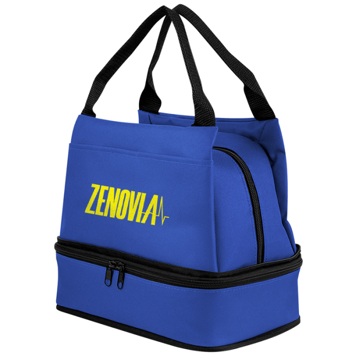 Customized Denson rPET Expandable Dual Compartment Cooler Bags