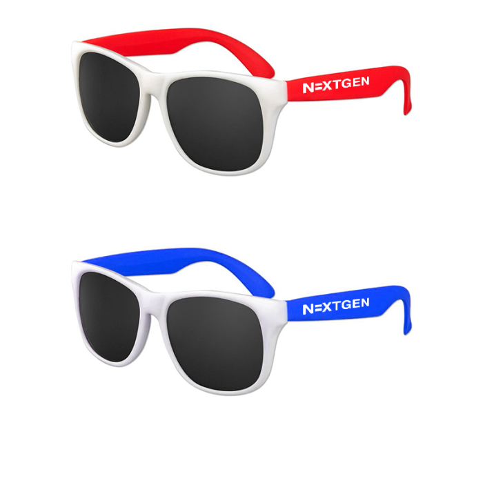 Customized White Frame Classic Sunglasses